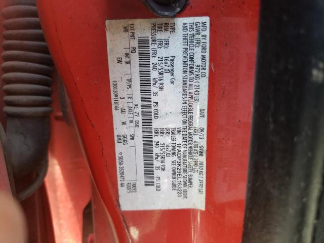 Photo 10 from auction – 2014 FORD FOCUS SE with VIN 1FADP3K29EL163223