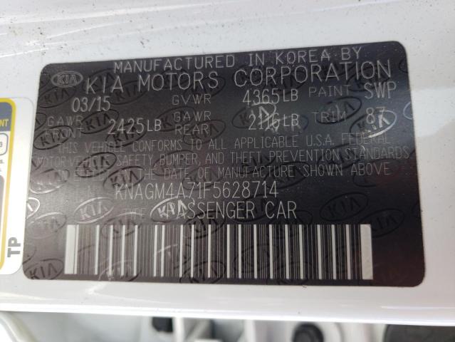 Photo 10 from auction – 2015 KIA OPTIMA LX with VIN KNAGM4A71F5628714