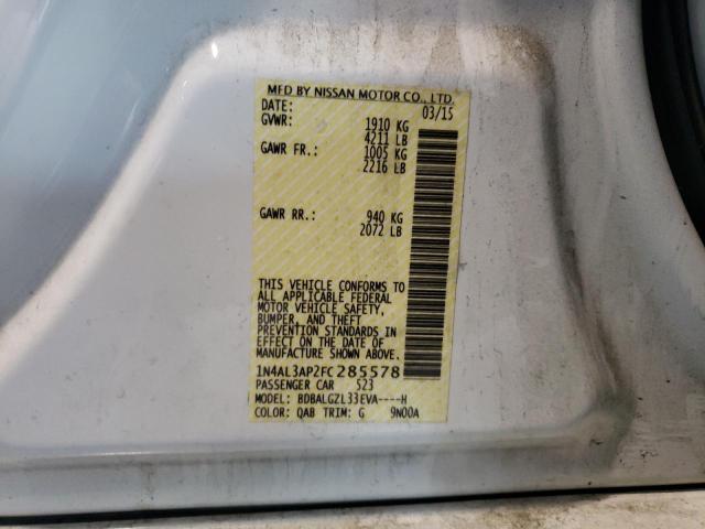 Photo 10 from auction – 2015 NISSAN ALTIMA 2.5 with VIN 1N4AL3AP2FC285578