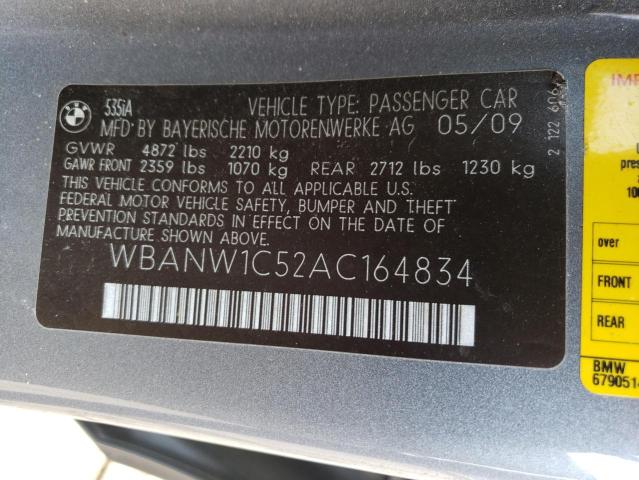 Photo 10 from auction – 2010 BMW 535 I with VIN WBANW1C52AC164834
