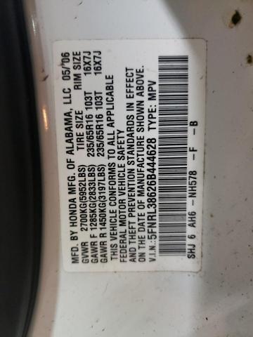 Photo 10 from auction – 2006 HONDA ODYSSEY EX with VIN 5FNRL38626B444628