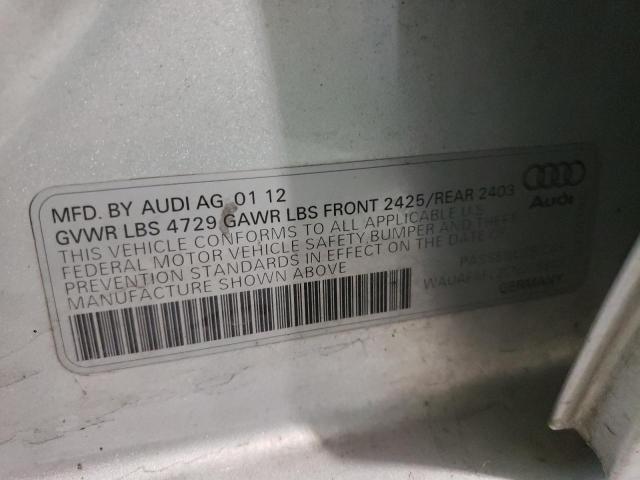 Photo 10 from auction – 2012 AUDI A4 PREMIUM with VIN WAUAFAFL2CN019843
