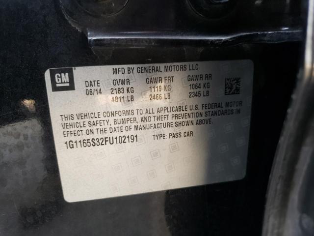 Photo 10 from auction – 2015 CHEVROLET IMPALA LTZ with VIN 1G1165S32FU102191