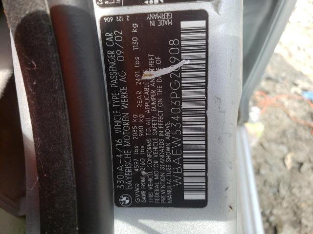 Photo 10 from auction – 2003 BMW 330 XI with VIN WBAEW53403PG20908