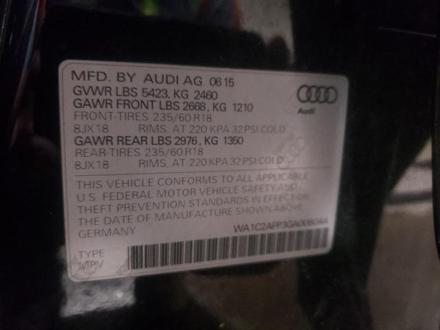 Photo 10 from auction – 2016 AUDI Q5 PREMIUM with VIN WA1C2AFP3GA008044