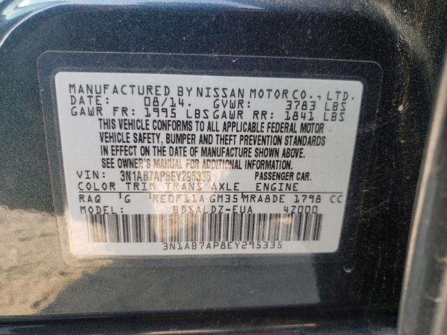 Photo 10 from auction – 2014 NISSAN SENTRA S with VIN 3N1AB7AP8EY295335