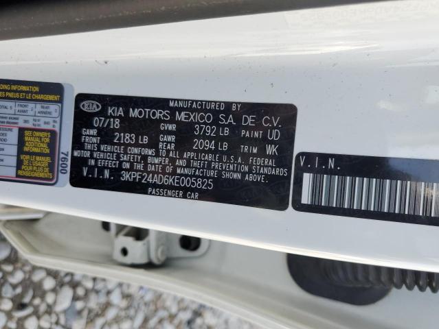 Photo 10 from auction – 2019 KIA FORTE FE with VIN 3KPF24AD6KE005825