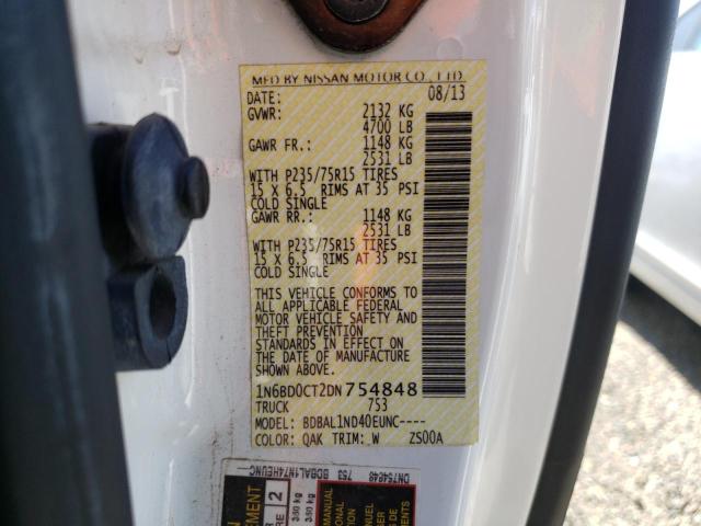 Photo 10 from auction – 2013 NISSAN FRONTIER S with VIN 1N6BD0CT2DN754848