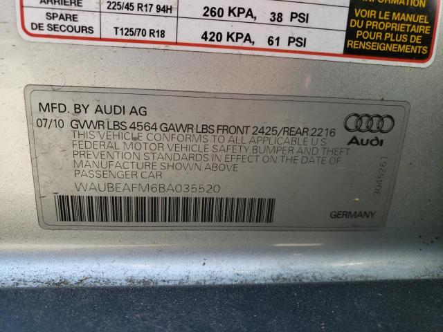 Photo 10 from auction – 2011 AUDI A3 PREMIUM with VIN WAUBEAFM6BA035520