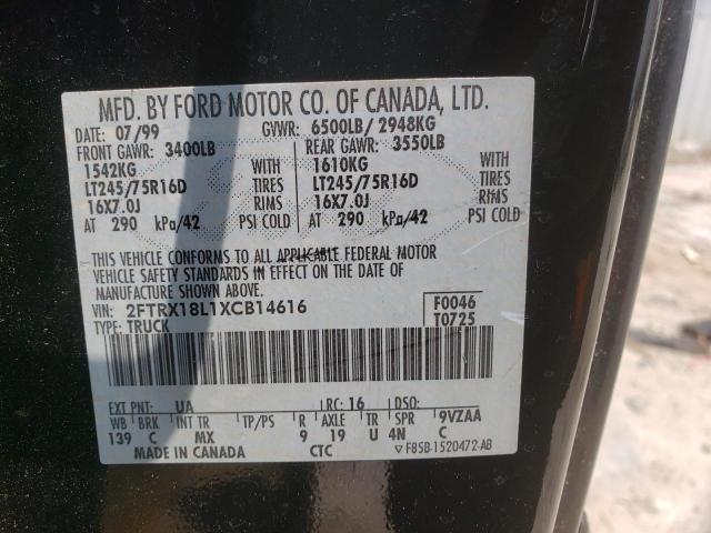 Photo 10 from auction – 1999 FORD F150 with VIN 2FTRX18L1XCB14616