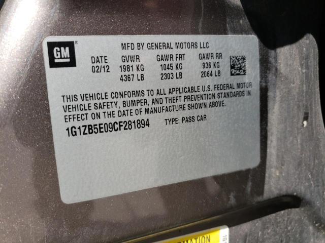 Photo 10 from auction – 2012 CHEVROLET MALIBU LS with VIN 1G1ZB5E09CF281894