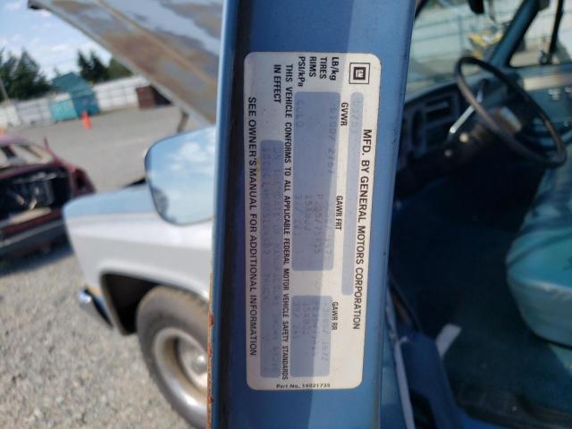Photo 10 from auction – 1983 CHEVROLET C10 with VIN 1GCEC14H7DS124487