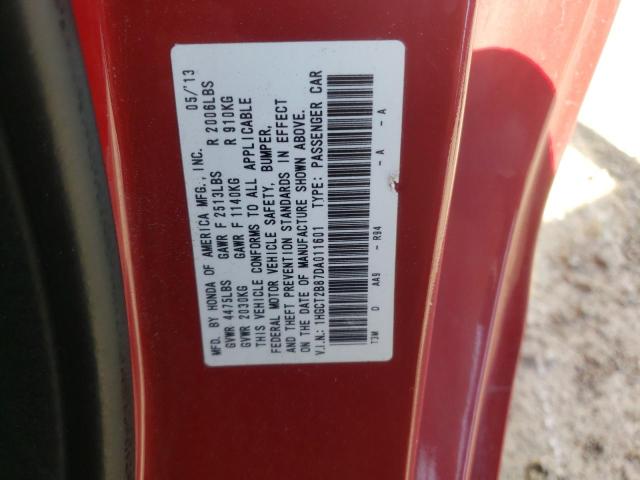 Photo 10 from auction – 2013 HONDA ACCORD EXL with VIN 1HGCT2B87DA011601