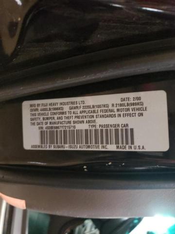Photo 10 from auction – 2000 SUBARU LEGACY OUT with VIN 4S3BE6867Y7215710