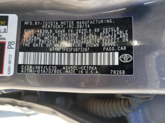 Photo 10 from auction – 2015 TOYOTA CAMRY LE with VIN 4T1BF1FK3FU873387