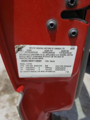 Photo 10 from auction – 2000 CHEVROLET SILVERADO with VIN 2GCEC19V3Y1135331