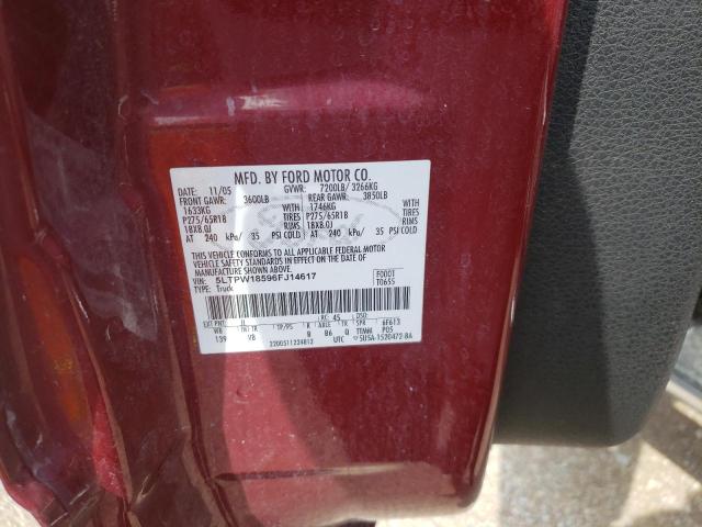 Photo 10 from auction – 2006 LINCOLN MARK LT with VIN 5LTPW18596FJ14617