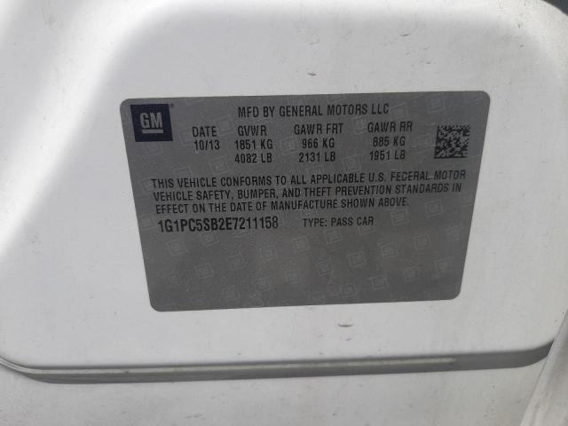 Photo 10 from auction – 2014 CHEVROLET CRUZE LT with VIN 1G1PC5SB2E7211158