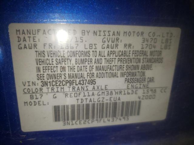 Photo 10 from auction – 2015 NISSAN VERSA NOTE with VIN 3N1CE2CP9FL437495