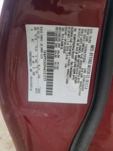 Photo 10 from auction – 2004 FORD TAURUS SE with VIN 1FAFP53U94A121777