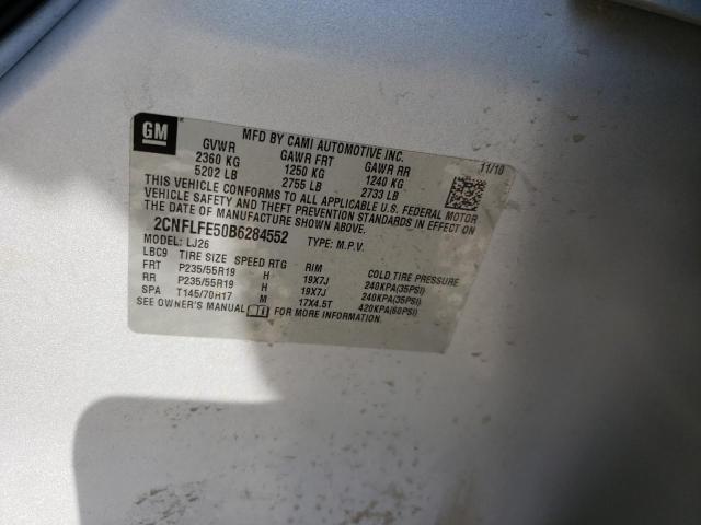 Photo 10 from auction – 2011 CHEVROLET EQUINOX LT with VIN 2CNFLFE50B6284552