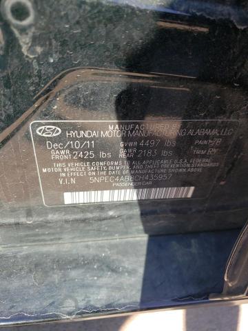 Photo 10 from auction – 2012 HYUNDAI SONATA SE with VIN 5NPEC4AB8CH435957