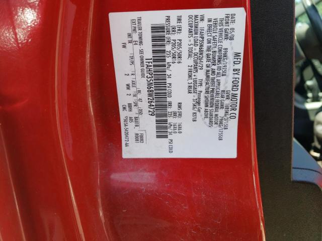 Photo 10 from auction – 2008 FORD FOCUS SE with VIN 1FAHP35N68W264729