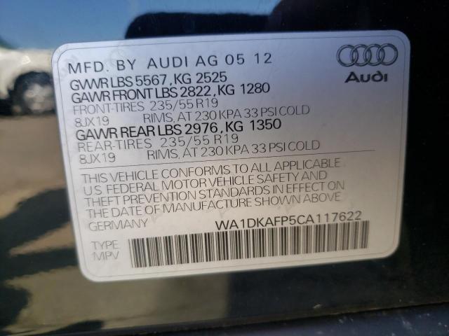 Photo 10 from auction – 2012 AUDI Q5 PREMIUM with VIN WA1DKAFP5CA117622