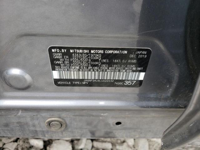 Photo 10 from auction – 2020 MITSUBISHI OUTLANDER with VIN JA4AP3AU8LU022032