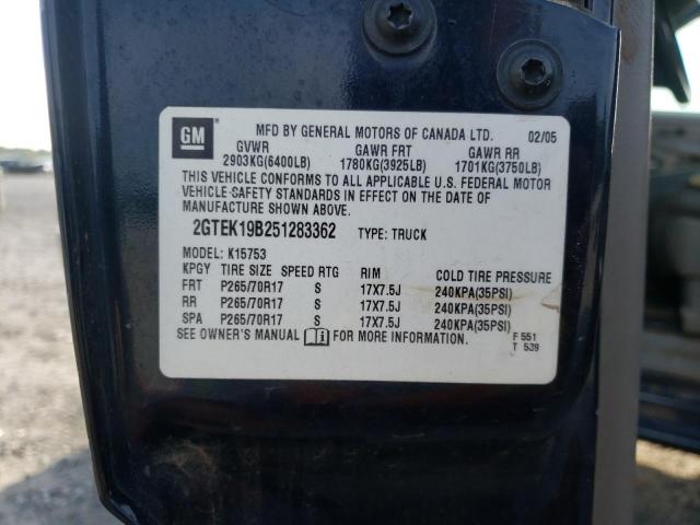 Photo 10 from auction – 2005 GMC NEW SIERRA with VIN 2GTEK19B251283362