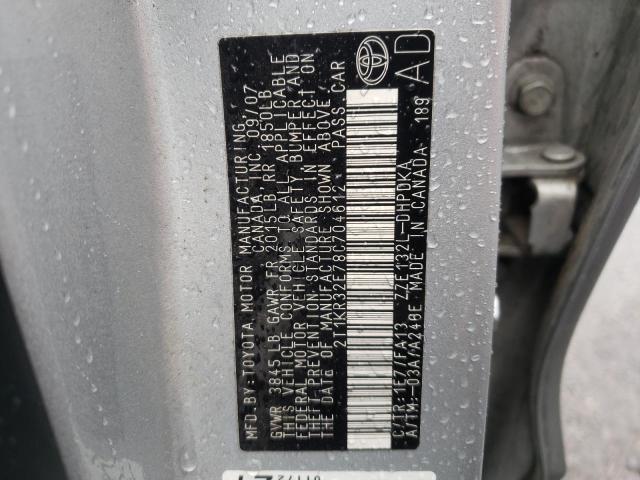 Photo 10 from auction – 2008 TOYOTA COROLLA MA with VIN 2T1KR32E78C704612