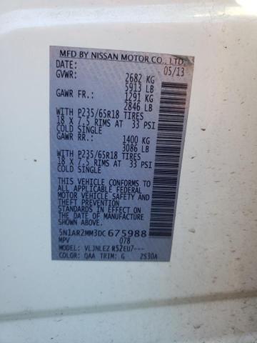 Photo 10 from auction – 2013 NISSAN PATHFINDER with VIN 5N1AR2MM3DC675988
