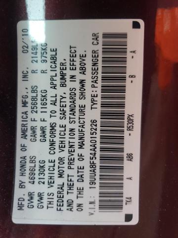 Photo 10 from auction – 2010 ACURA TL with VIN 19UUA8F54AA015226