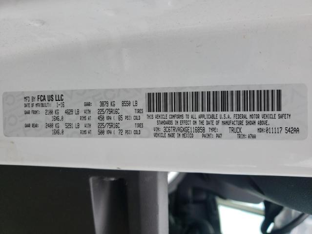Photo 10 from auction – 2016 RAM PROMASTER with VIN 3C6TRVAGXGE116858