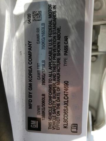 Photo 10 from auction – 2020 CHEVROLET SPARK 1LT with VIN KL8CD6SAXLC474690