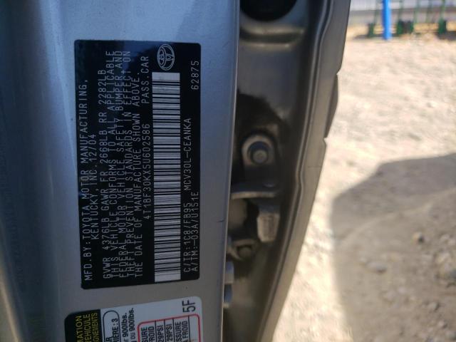 Photo 10 from auction – 2005 TOYOTA CAMRY LE with VIN 4T1BF30KX5U602586