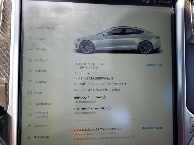 Photo 8 from auction – 2014 TESLA MODEL S with VIN 5YJSA1H29EFP64245