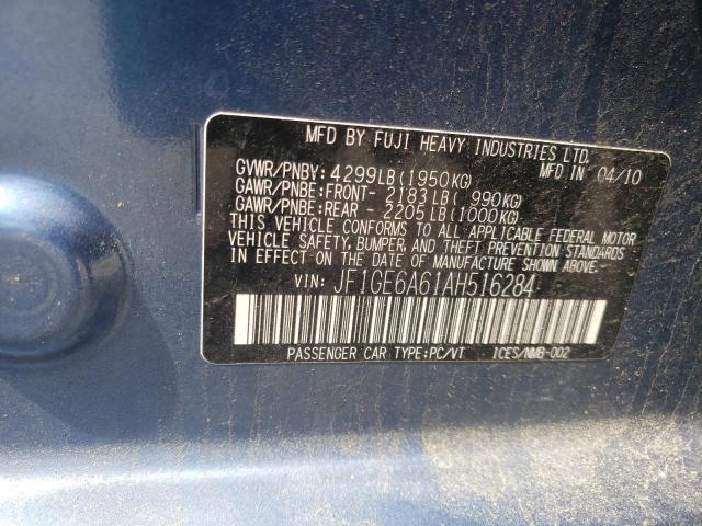 Foto 10 de la subasta – 2010 SUBARU IMPREZA 2. con VIN JF1GE6A61AH516284