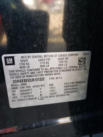 Photo 10 from auction – 2018 CHEVROLET EQUINOX with VIN 2GNAXSEV2J6131222
