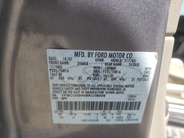 Photo 10 from auction – 2008 FORD ESCAPE HEV with VIN 1FMCU59H08KC08009