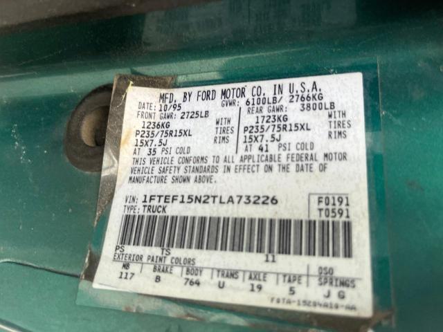 Photo 10 from auction – 1996 FORD F150 with VIN 1FTEF15N2TLA73226