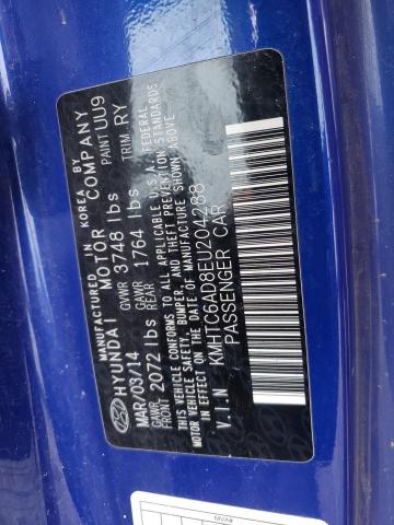 Photo 10 from auction – 2014 HYUNDAI VELOSTER with VIN KMHTC6AD8EU204288