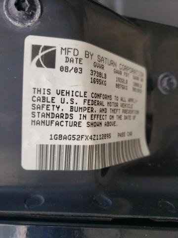 Photo 10 from auction – 2004 SATURN ION LEVEL with VIN 1G8AG52FX4Z112895