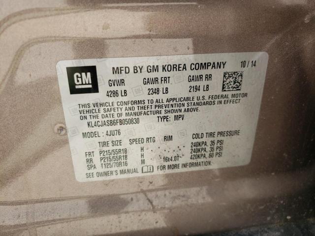 Photo 10 from auction – 2015 BUICK ENCORE with VIN KL4CJASB6FB050830