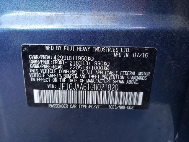Photo 10 from auction – 2016 SUBARU IMPREZA with VIN JF1GJAA61GH021820