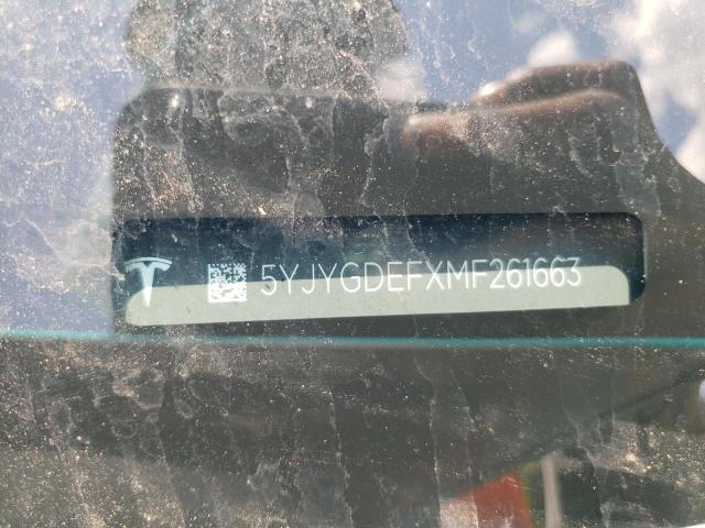 Photo 10 from auction – 2021 TESLA MODEL Y with VIN 5YJYGDEFXMF261663