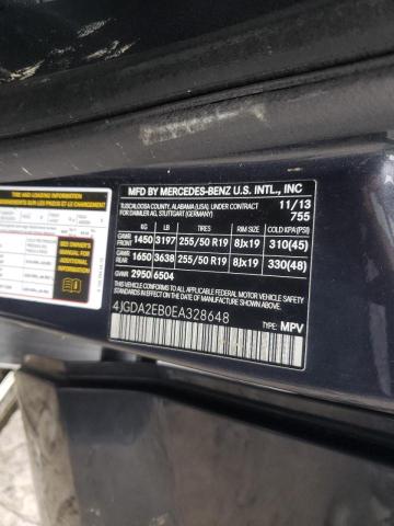Photo 10 from auction – 2014 MERCEDES-BENZ ML 350 BLU with VIN 4JGDA2EB0EA328648