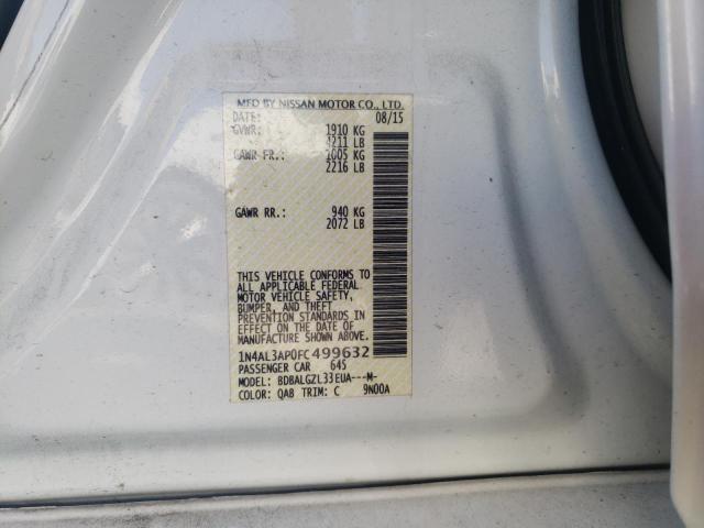 Photo 10 from auction – 2015 NISSAN ALTIMA 2.5 with VIN 1N4AL3AP0FC499632