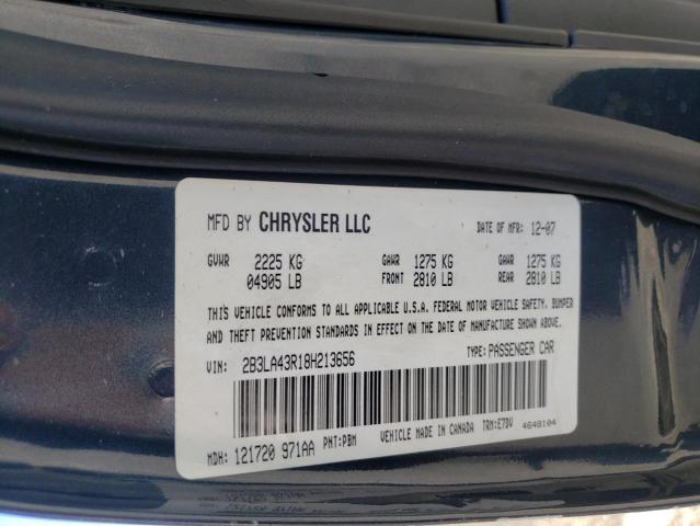Photo 10 from auction – 2008 DODGE CHARGER with VIN 2B3LA43R18H213656