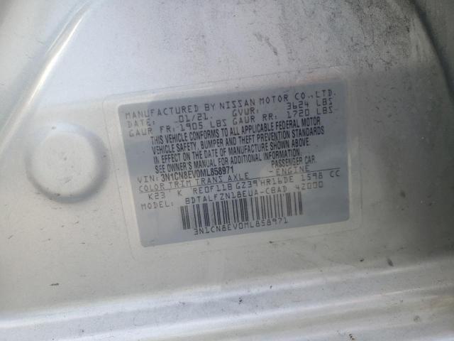 Photo 10 from auction – 2021 NISSAN VERSA SV with VIN 3N1CN8EV0ML858971